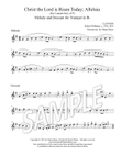 Christ the Lord Is Risen Today; Alleluia - Trumpet melody and descant