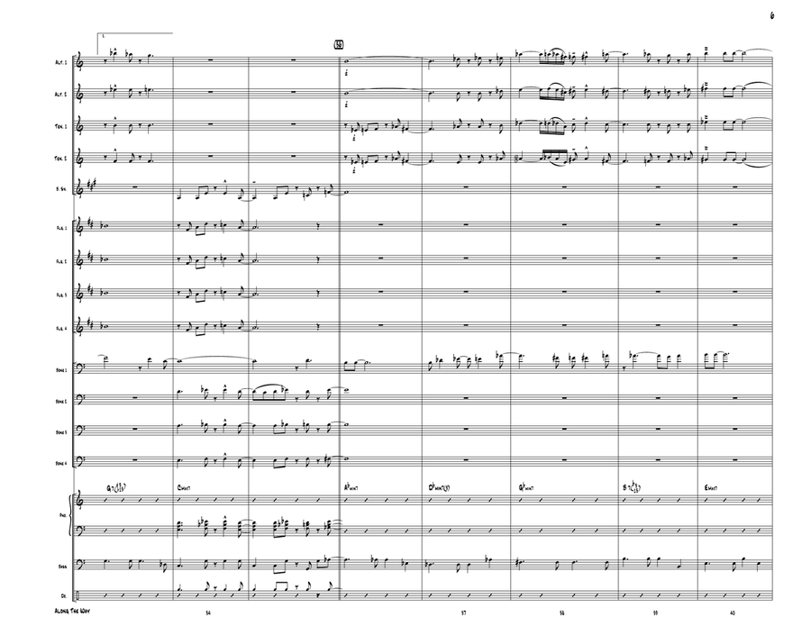 Somewhere Along The Way Jazz Ensemble scores gallery preview page 6