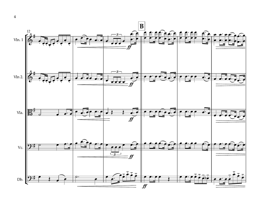 Lebanese National Anthem for String Orchestra (World National Anthem) String Orchestra scores gallery preview page 4