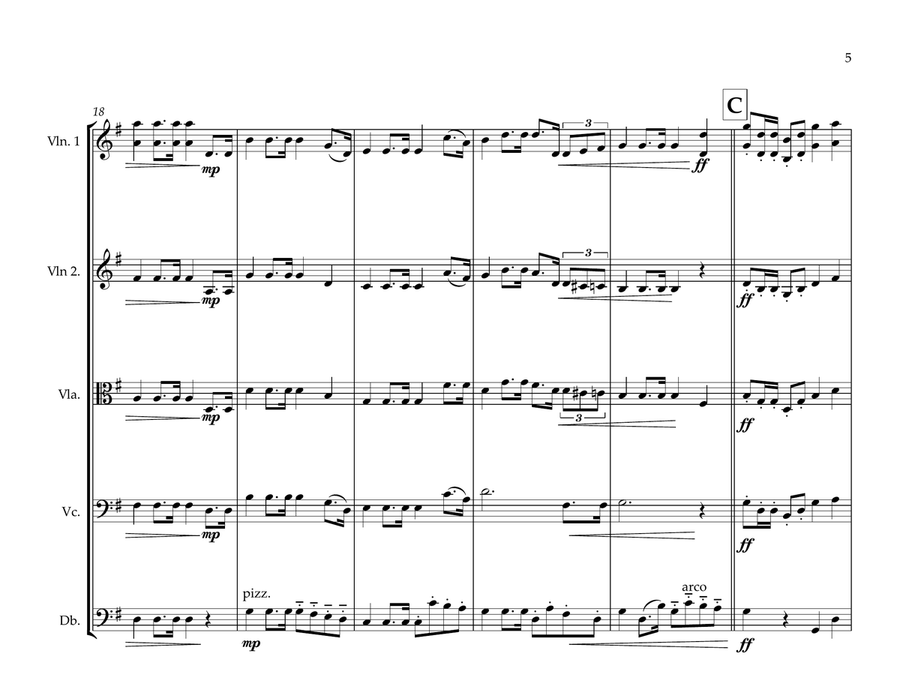 Lebanese National Anthem for String Orchestra (World National Anthem) String Orchestra scores gallery preview page 5
