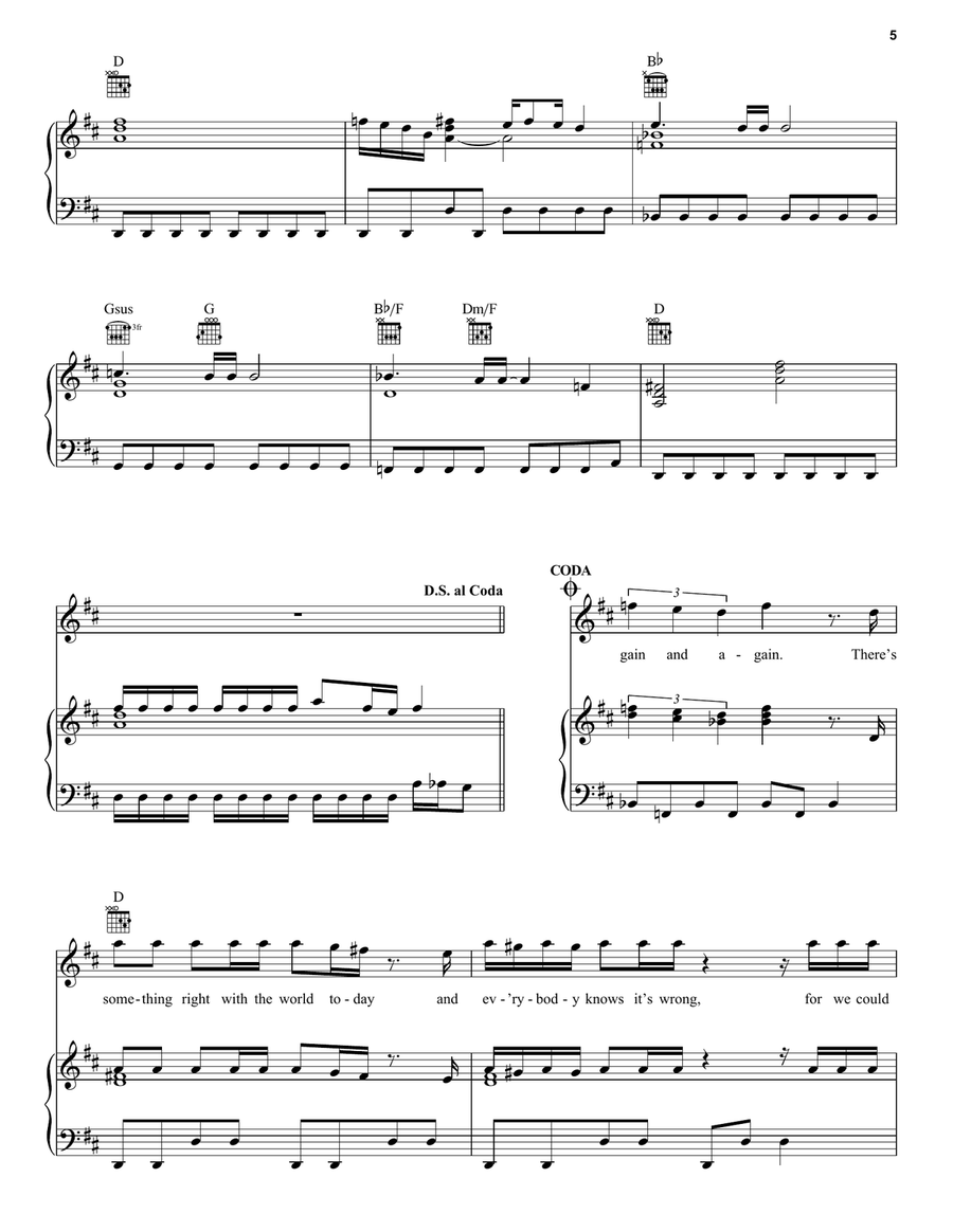 Livin' On The Edge Livin' On The Edge Piano, Vocal, Guitar scores gallery preview page 5