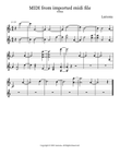 MIDI from imported midi file