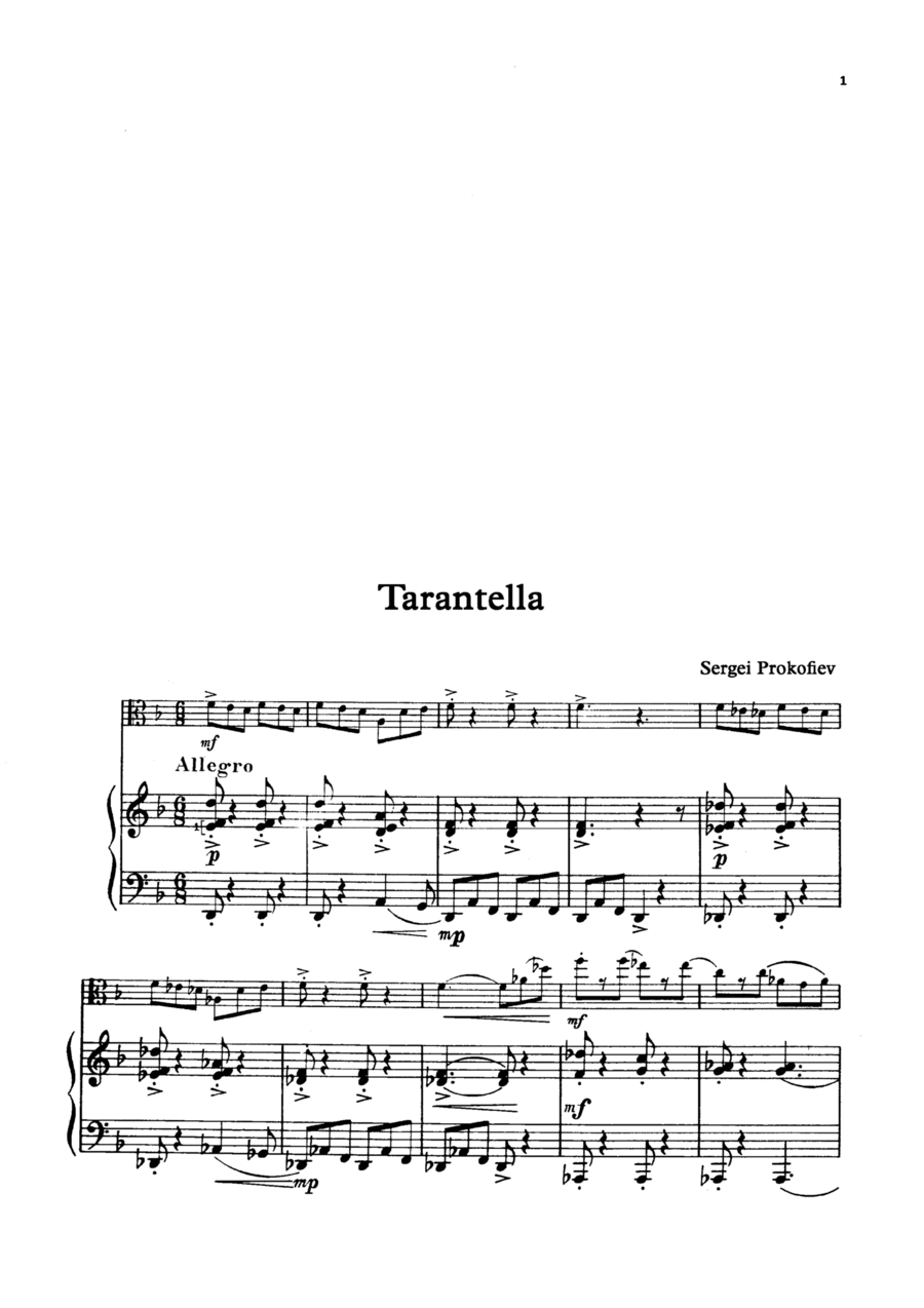 Tarantella Viola scores gallery preview page 1