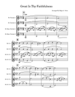 Great Is Thy Faithfulness (For Clarinet Quintet)