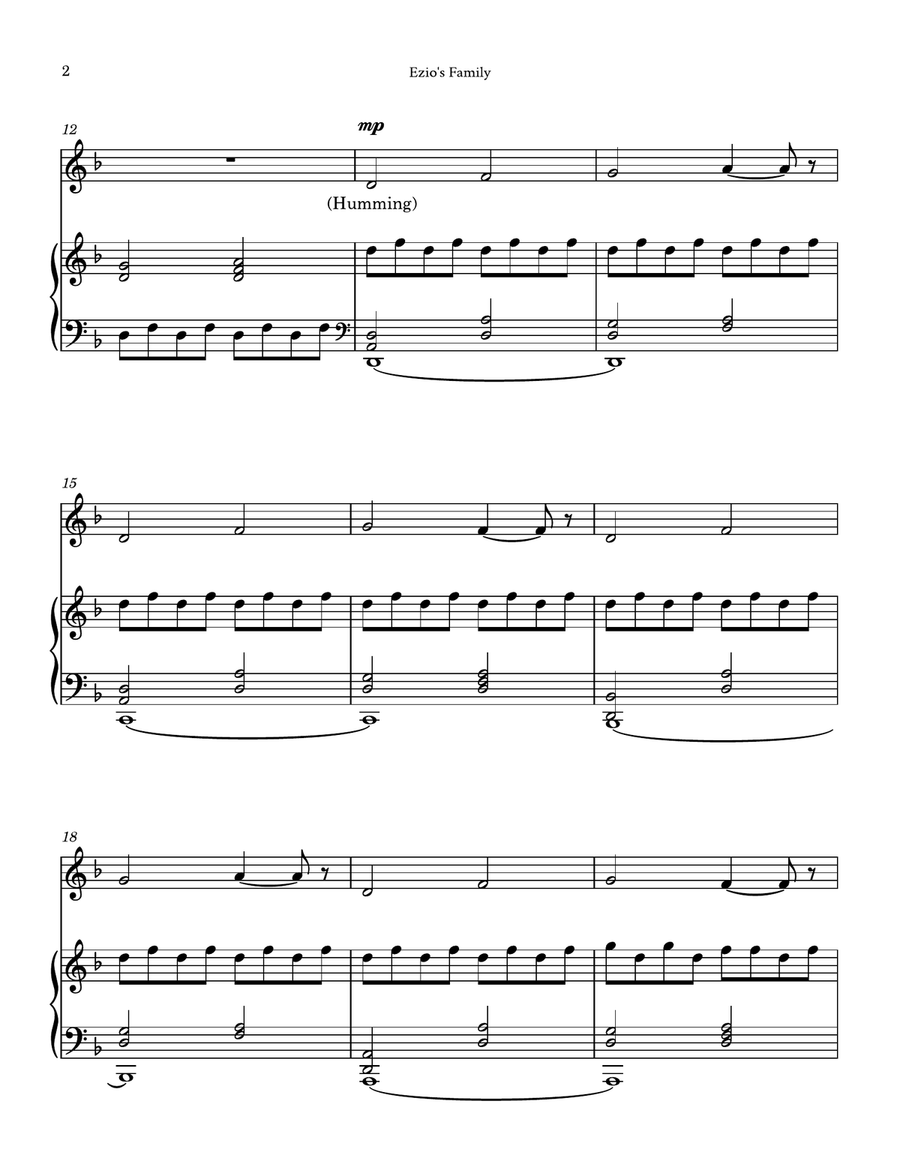 Ezio S Family Piano, Vocal scores gallery preview page 2