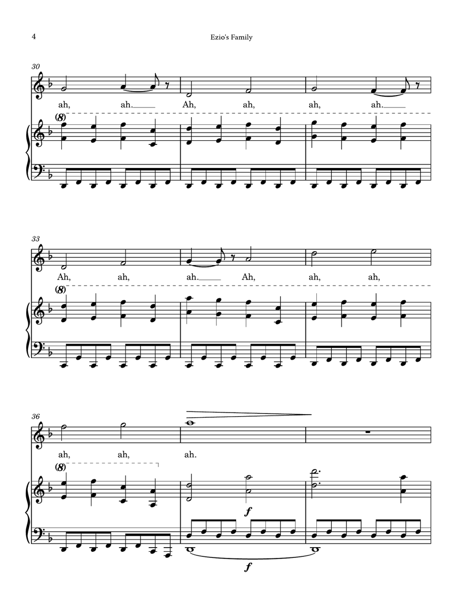 Ezio S Family Piano, Vocal scores gallery preview page 4