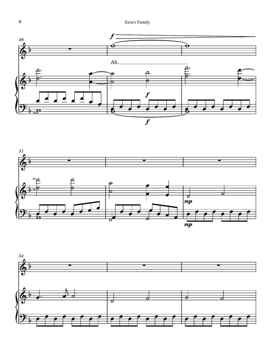 Ezio S Family Piano, Vocal scores gallery preview page 6