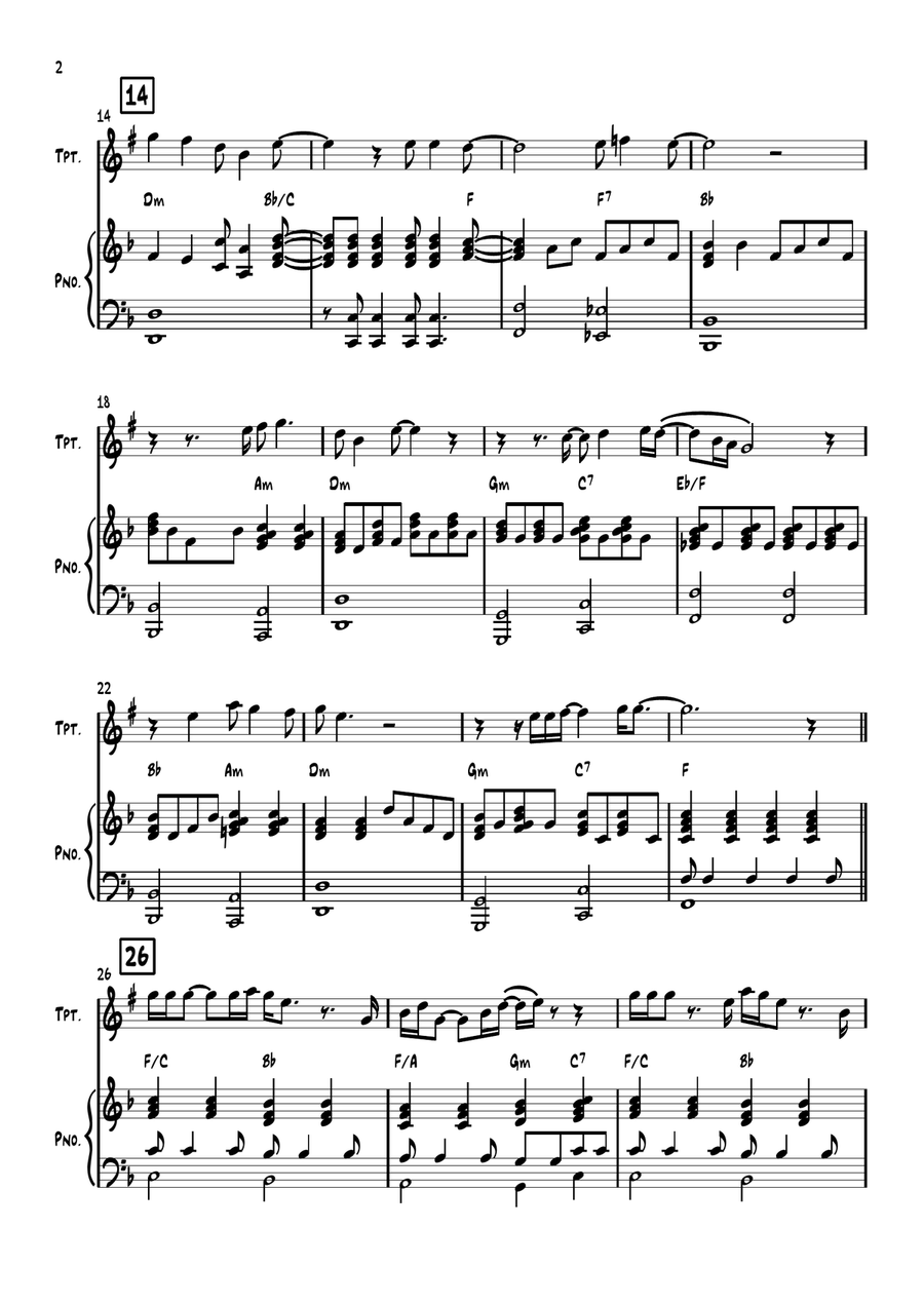The Long And Winding Road B-Flat Trumpet scores gallery preview page 2