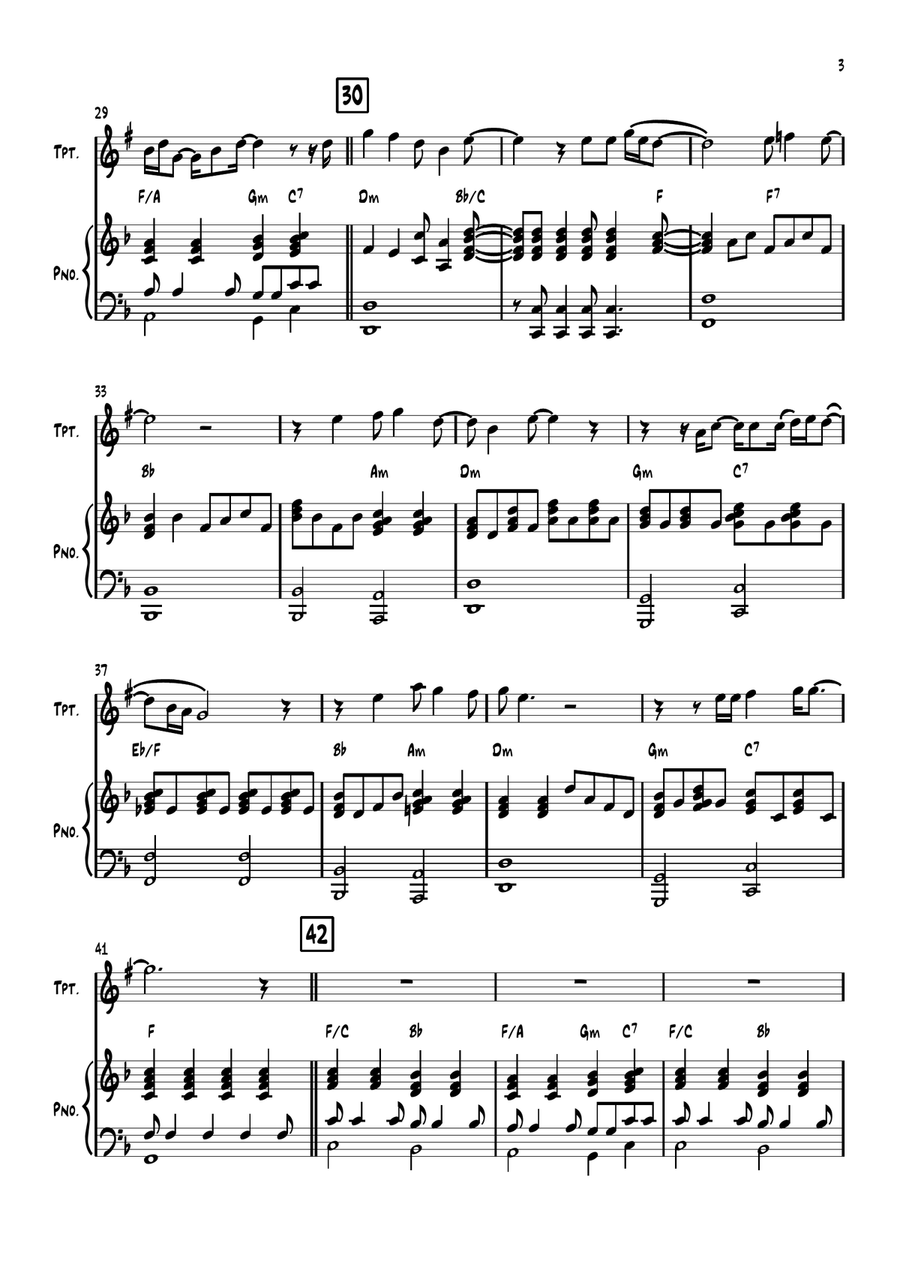The Long And Winding Road B-Flat Trumpet scores gallery preview page 3