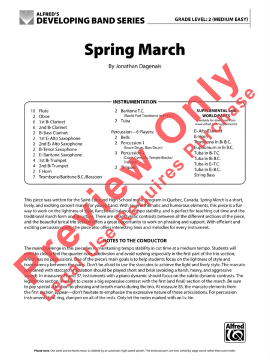 Spring March Spring March Concert Band scores gallery preview page 2