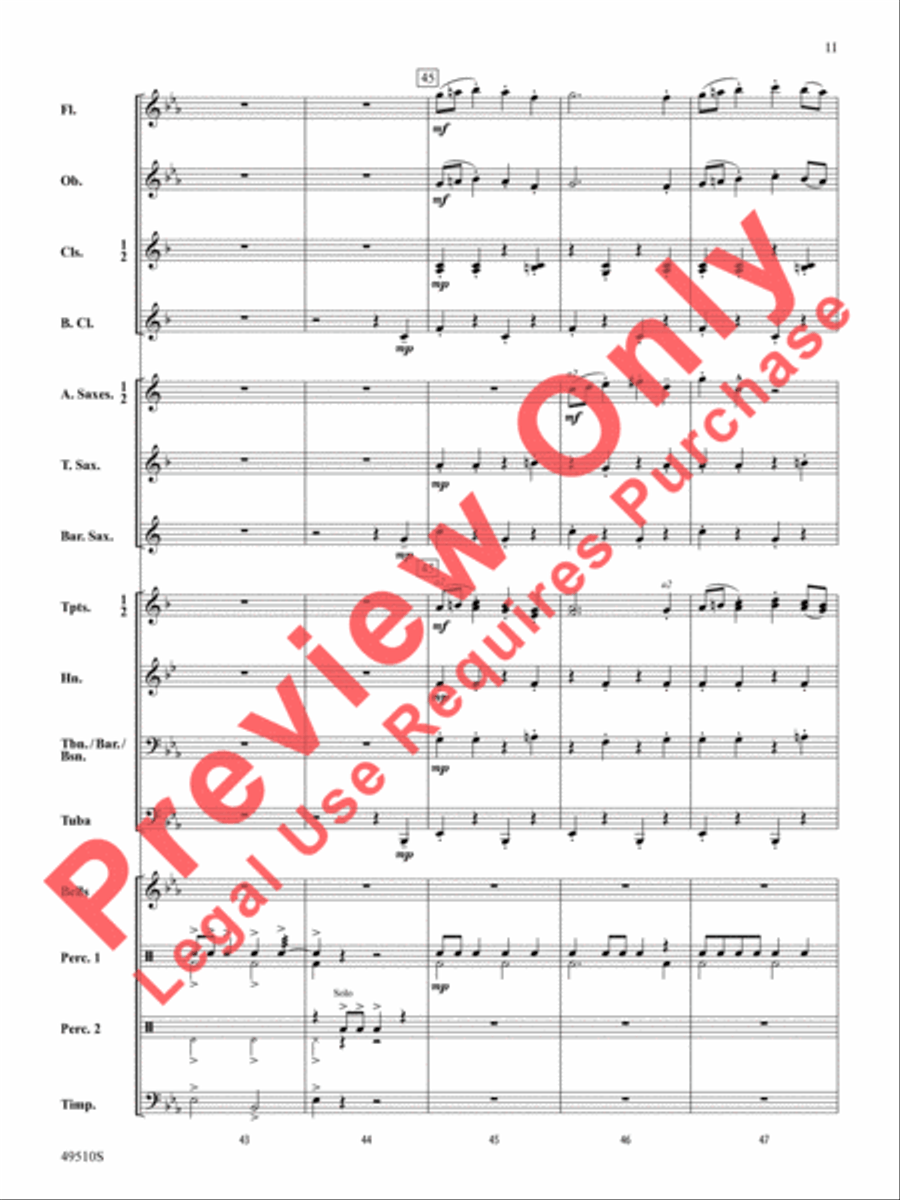 Spring March Spring March Concert Band scores gallery preview page 12