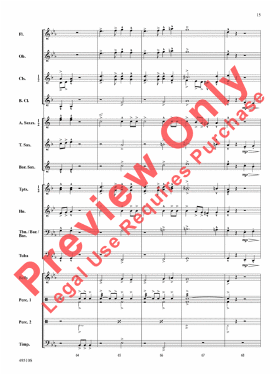 Spring March Spring March Concert Band scores gallery preview page 16