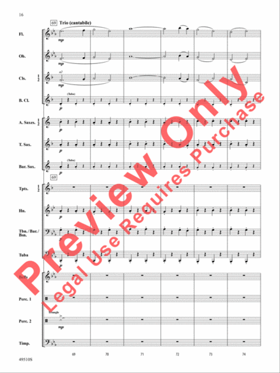 Spring March Spring March Concert Band scores gallery preview page 17
