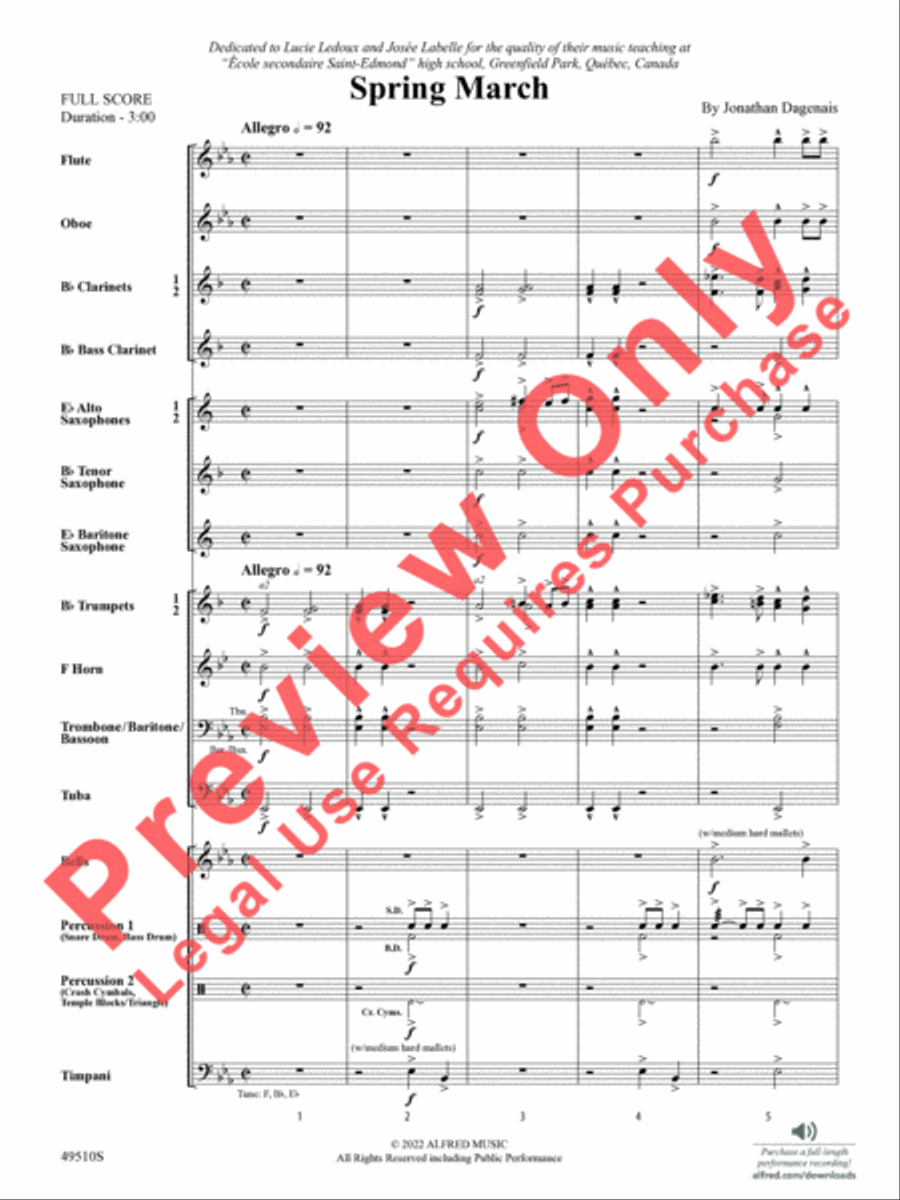 Spring March Spring March Concert Band scores gallery preview page 4