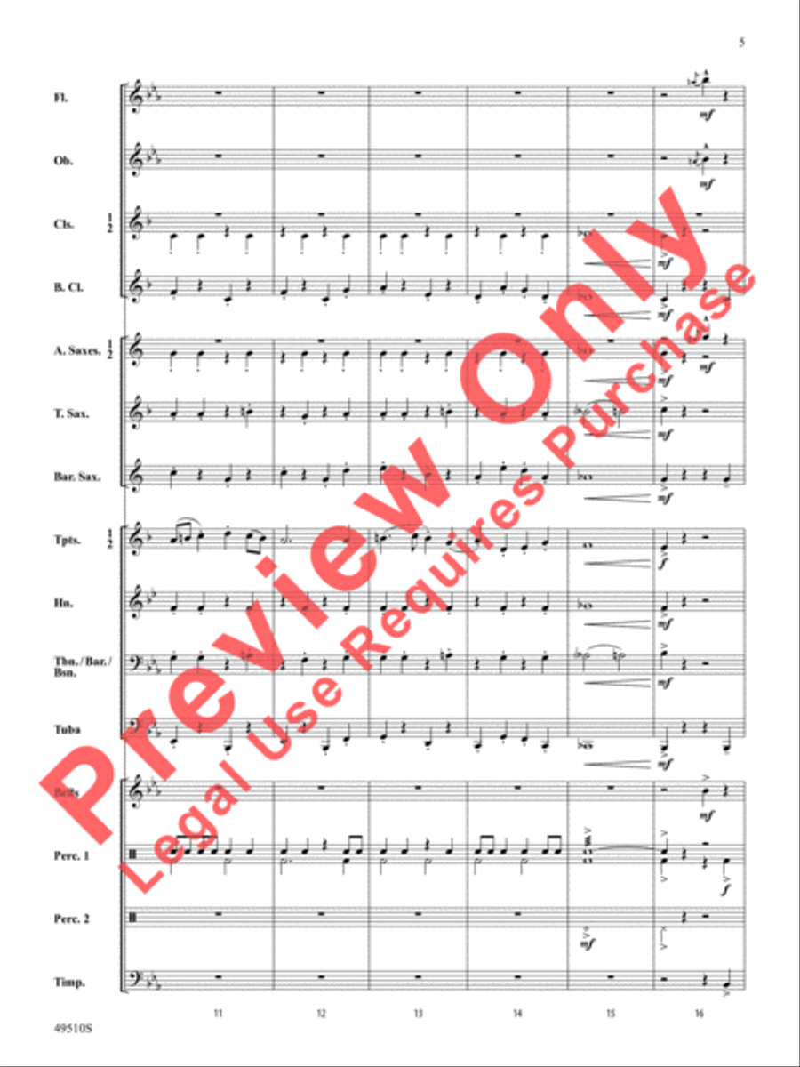 Spring March Spring March Concert Band scores gallery preview page 6