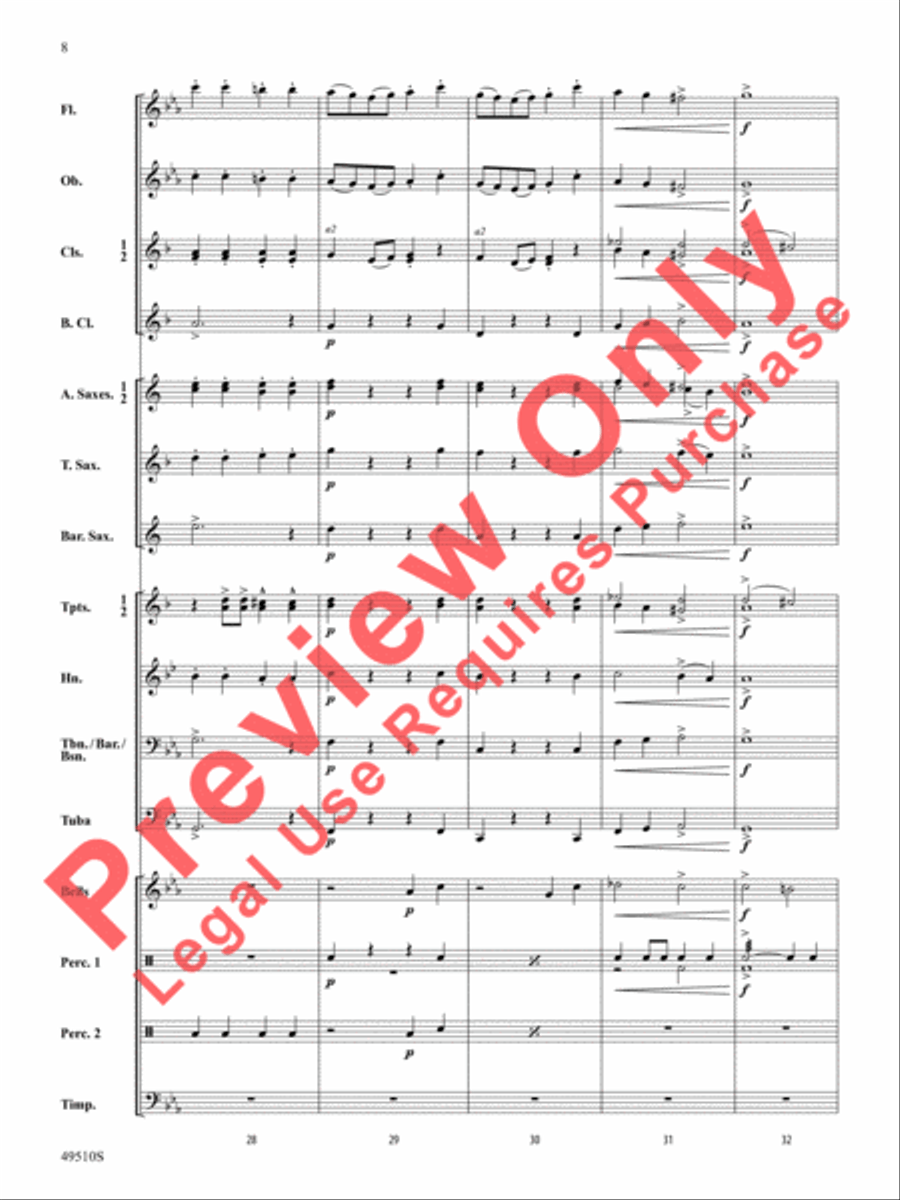 Spring March Spring March Concert Band scores gallery preview page 9