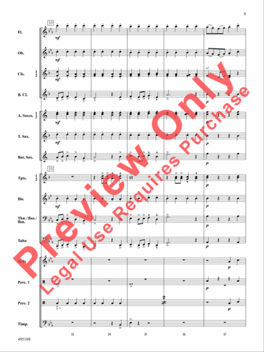 Spring March Spring March Concert Band scores gallery preview page 10