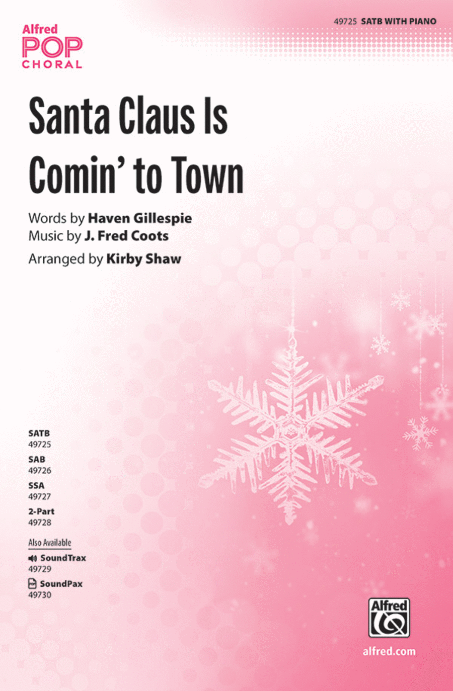 Santa Claus Is Comin' to Town 4-Part scores gallery preview page 1
