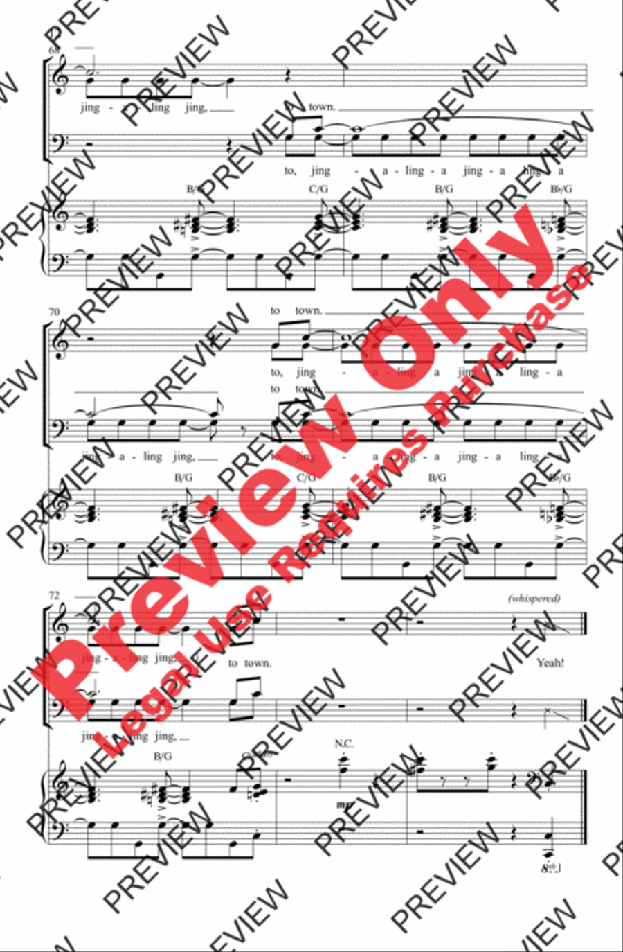 Santa Claus Is Comin' to Town 4-Part scores gallery preview page 12