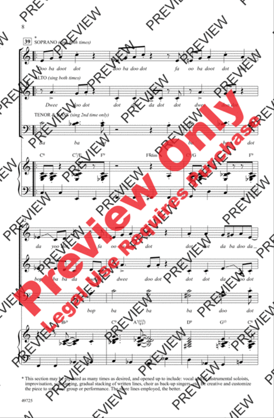 Santa Claus Is Comin' to Town 4-Part scores gallery preview page 8