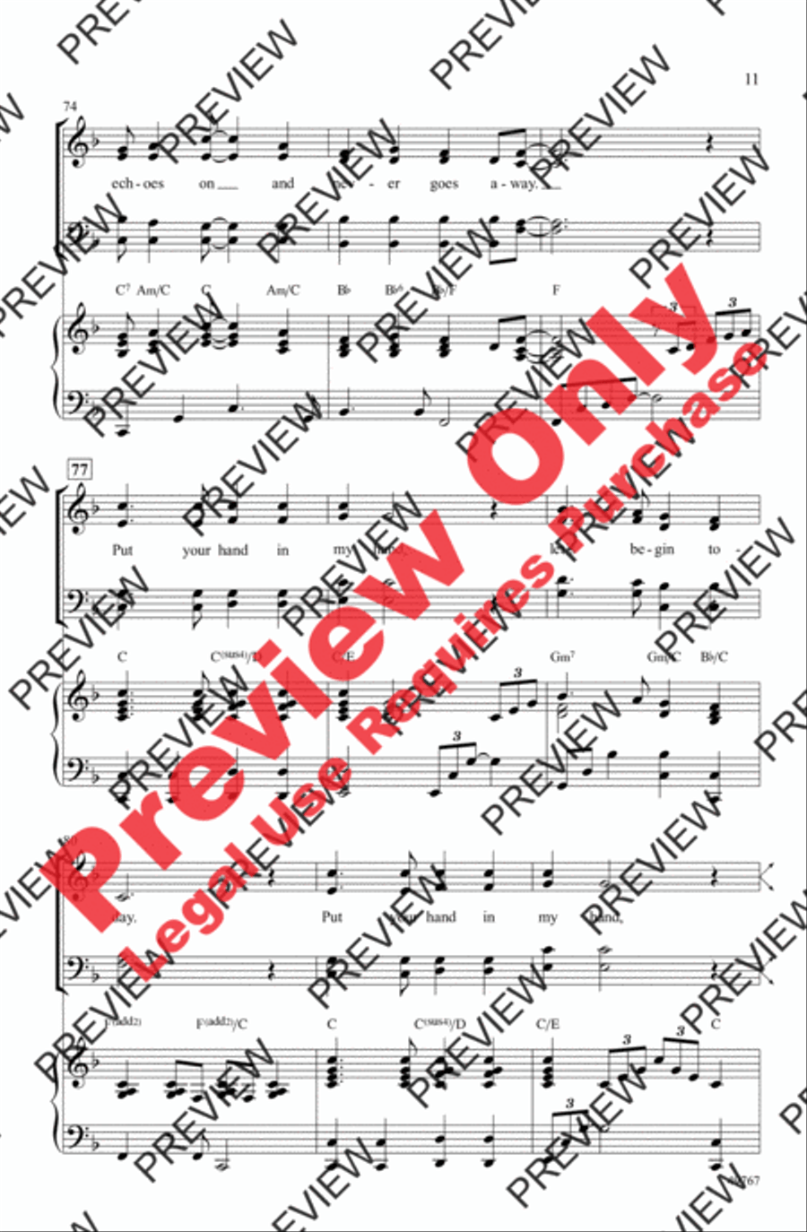 I'd Like to Teach the World to Sing 4-Part scores gallery preview page 11