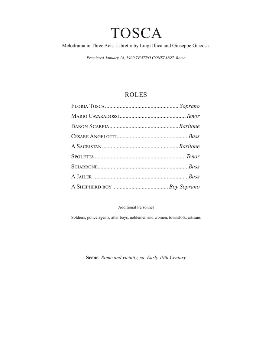 Tosca (original orchestration) Choir scores gallery preview page 4
