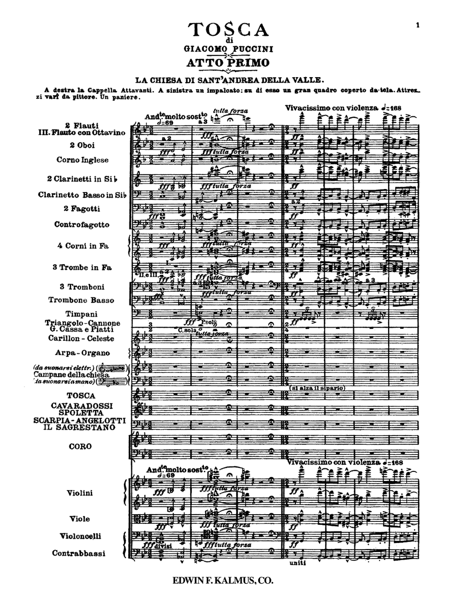 Tosca (original orchestration) Choir scores gallery preview page 7
