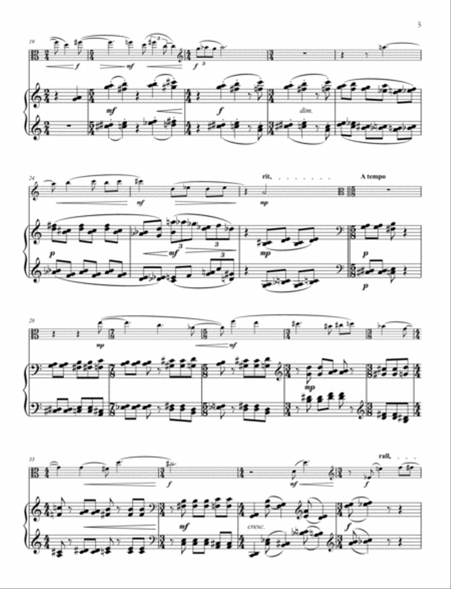 Sonata for Viola and Piano Violin Solo scores gallery preview page 3