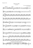 And I Love Her Brass Quintet scores gallery preview page 5