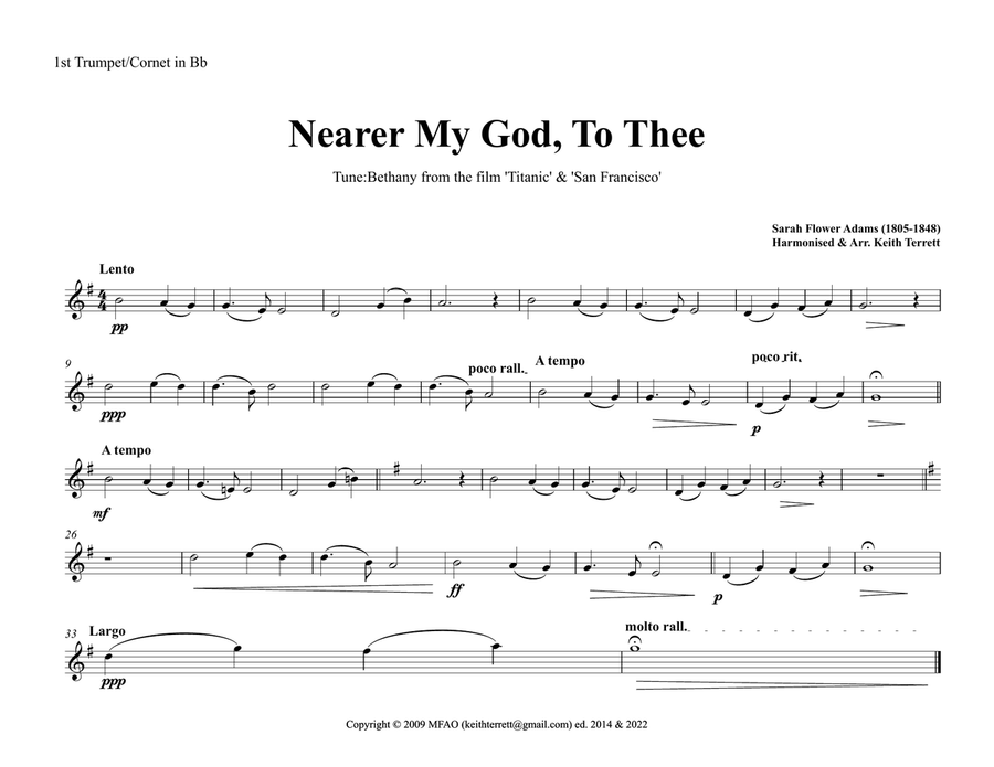 Nearer My God To Thee (Titanic) for Brass Quintet Brass Quintet scores gallery preview page 5