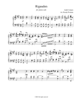 Rigaudon (Andre Campra) for piano solo