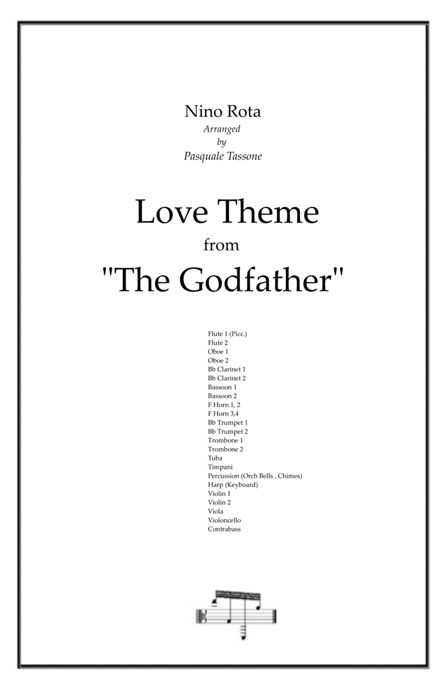 The Godfather (love Theme) Full Orchestra scores gallery preview page 1