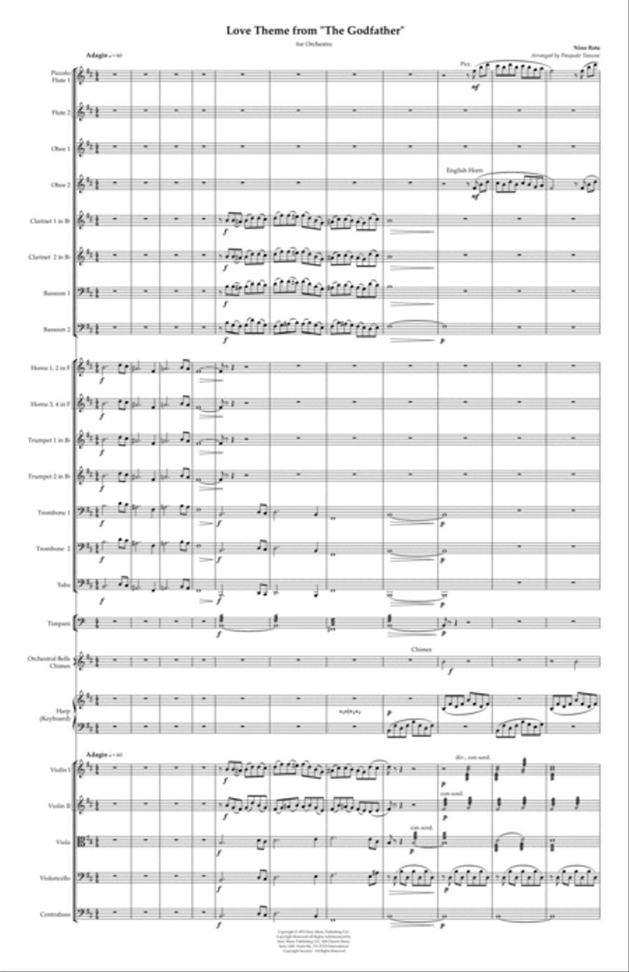 The Godfather (love Theme) Full Orchestra scores gallery preview page 2