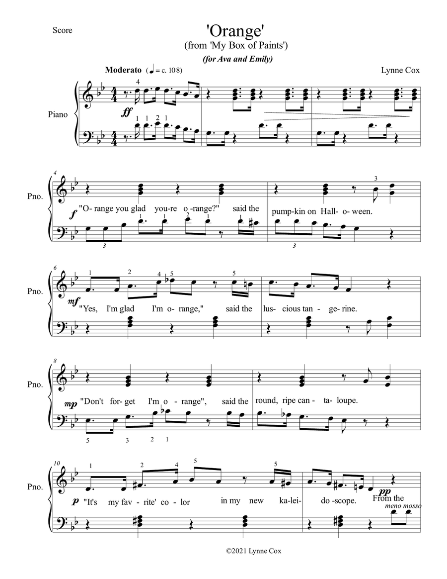 Orange Piano Method scores gallery preview page 2