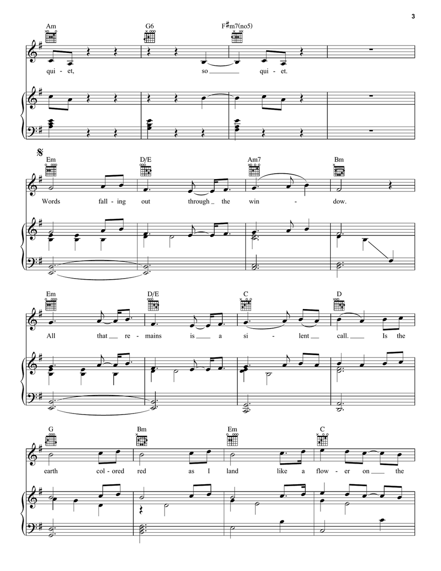It Happened Quiet It Happened Quiet Piano, Vocal, Guitar scores gallery preview page 3