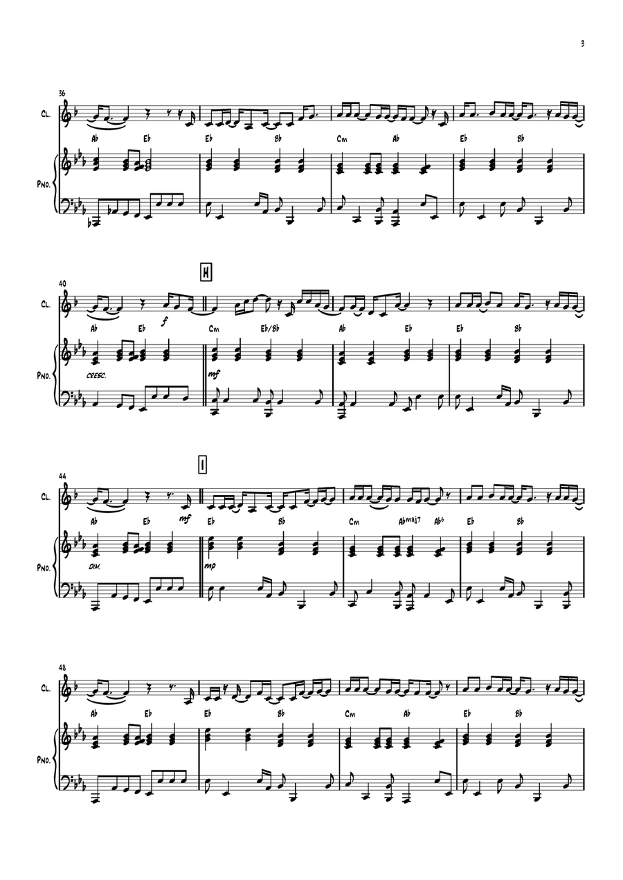 Let It Be Let It Be B-Flat Clarinet scores gallery preview page 3