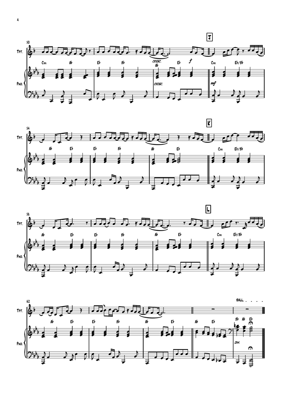 Let It Be Let It Be B-Flat Trumpet scores gallery preview page 4