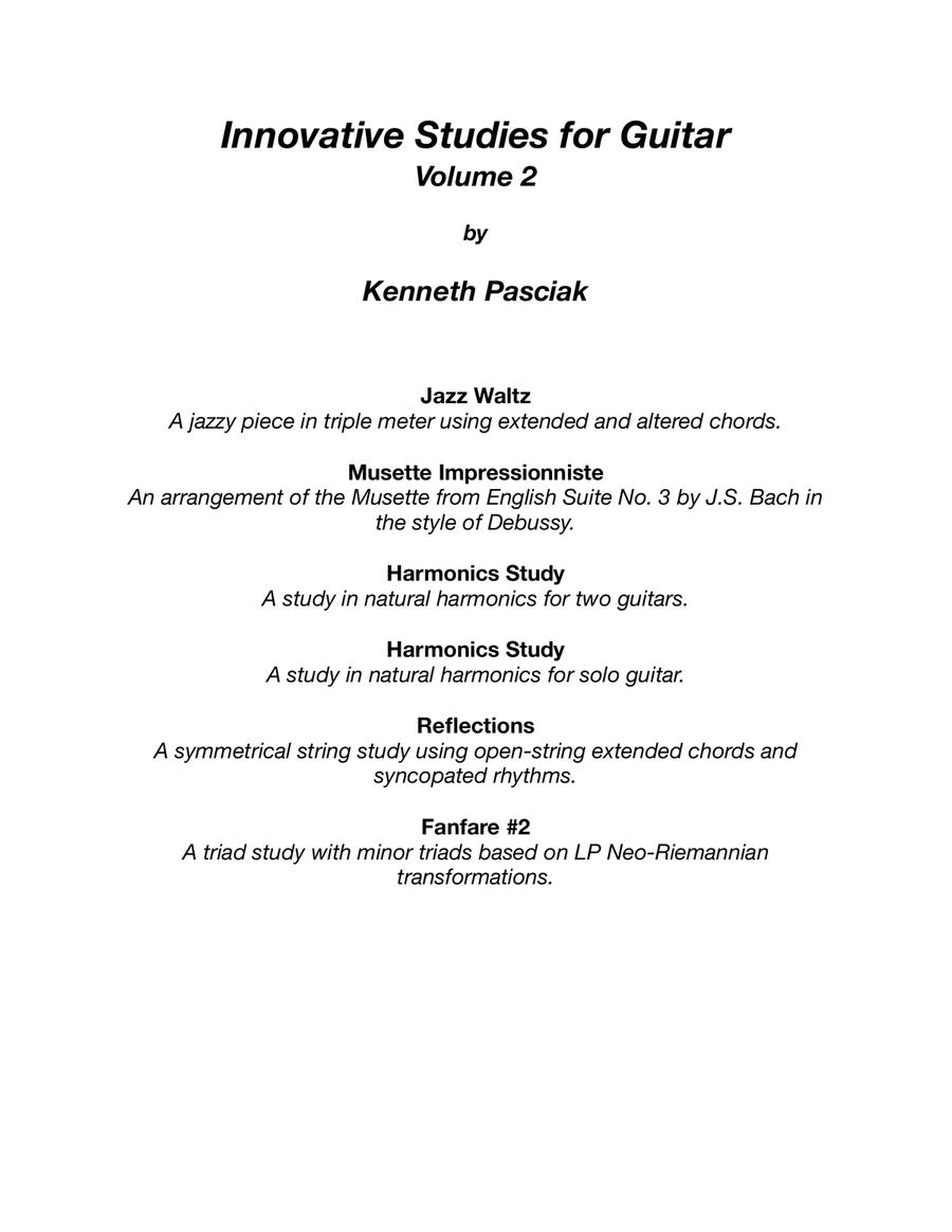 Innovative Studies for Guitar - Volume 2 Acoustic Guitar scores gallery preview page 2