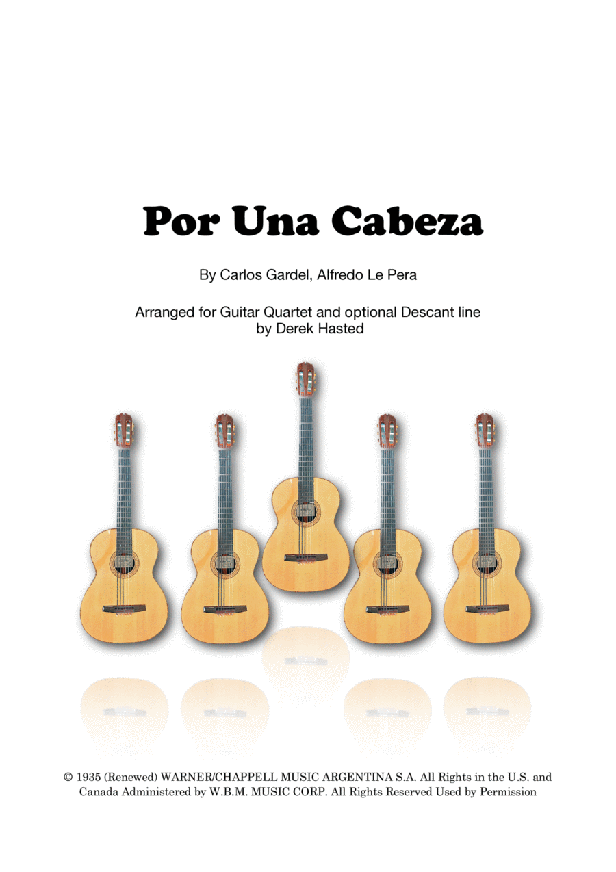 Por Una Cabeza Guitar Ensemble scores gallery preview page 1