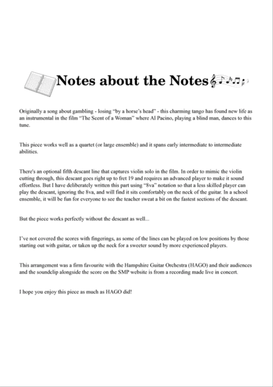 Por Una Cabeza Guitar Ensemble scores gallery preview page 3
