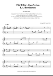 Für Elise (For Elise) by Beethoven [Easy Version/piano solo]