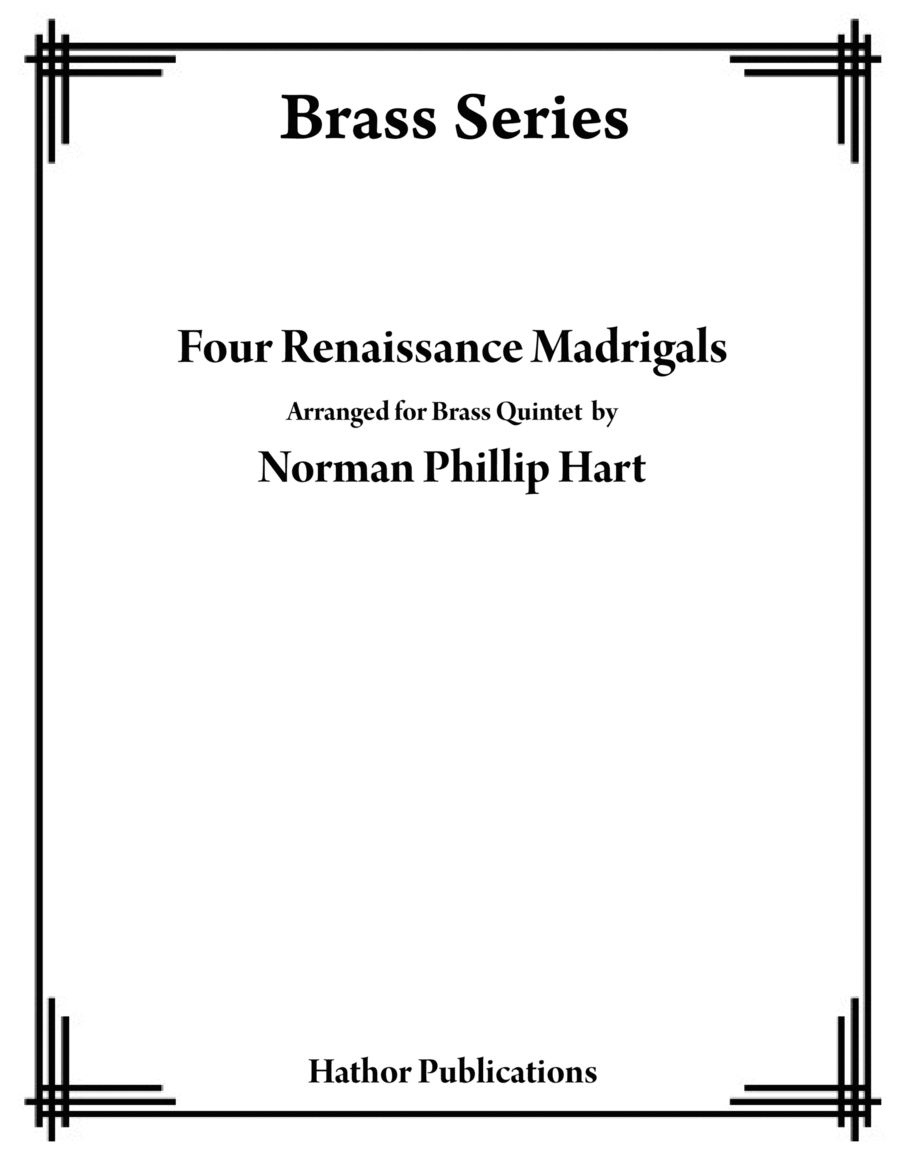 Four Renaissance Madrigals Horn scores gallery preview page 1