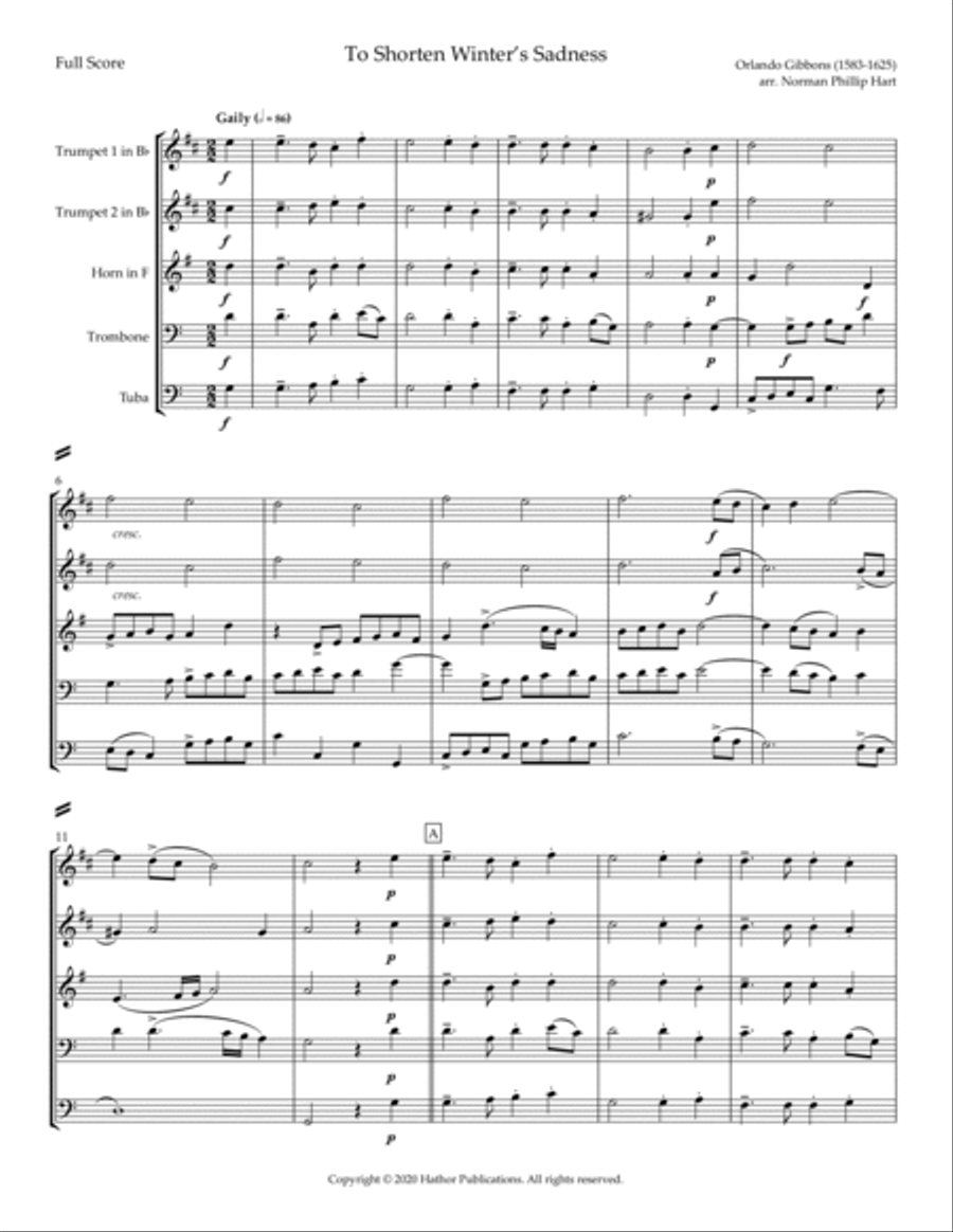 Four Renaissance Madrigals Horn scores gallery preview page 3