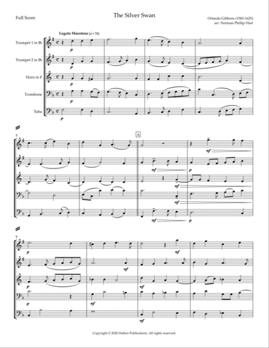 Four Renaissance Madrigals Horn scores gallery preview page 6