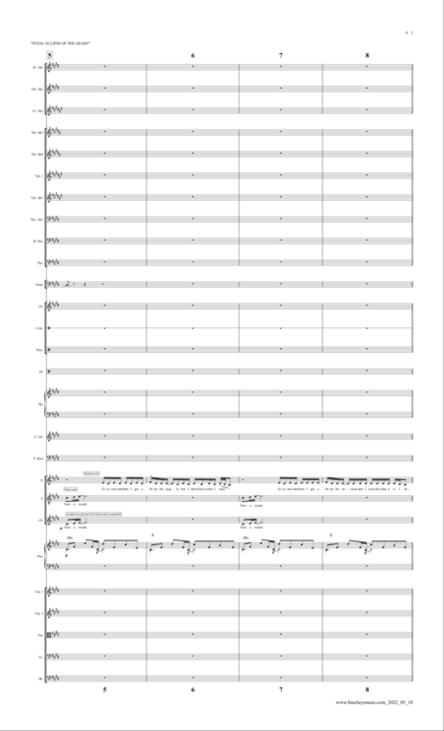 Total Eclipse Of The Heart Full Orchestra scores gallery preview page 3