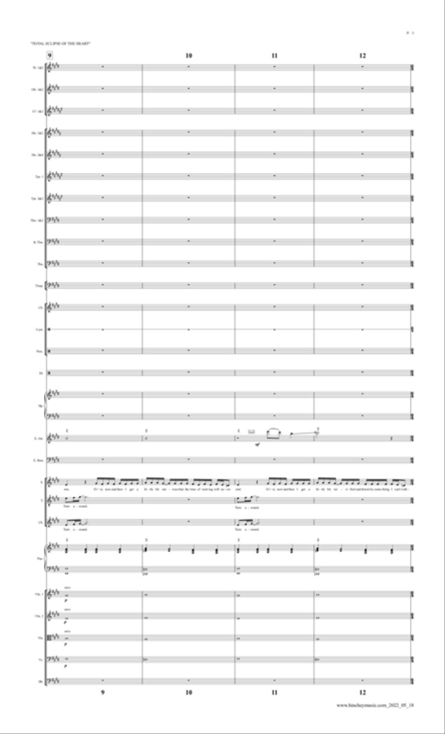 Total Eclipse Of The Heart Full Orchestra scores gallery preview page 4