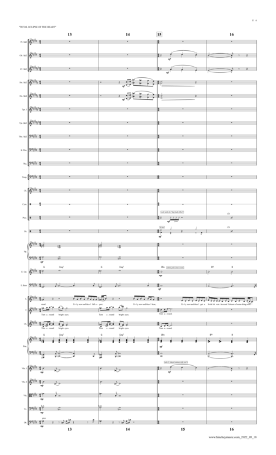 Total Eclipse Of The Heart Full Orchestra scores gallery preview page 5
