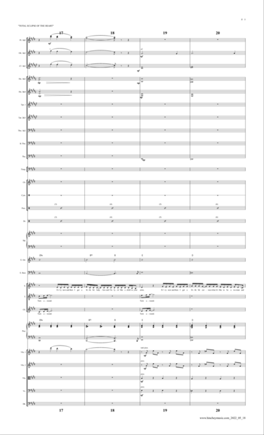 Total Eclipse Of The Heart Full Orchestra scores gallery preview page 6