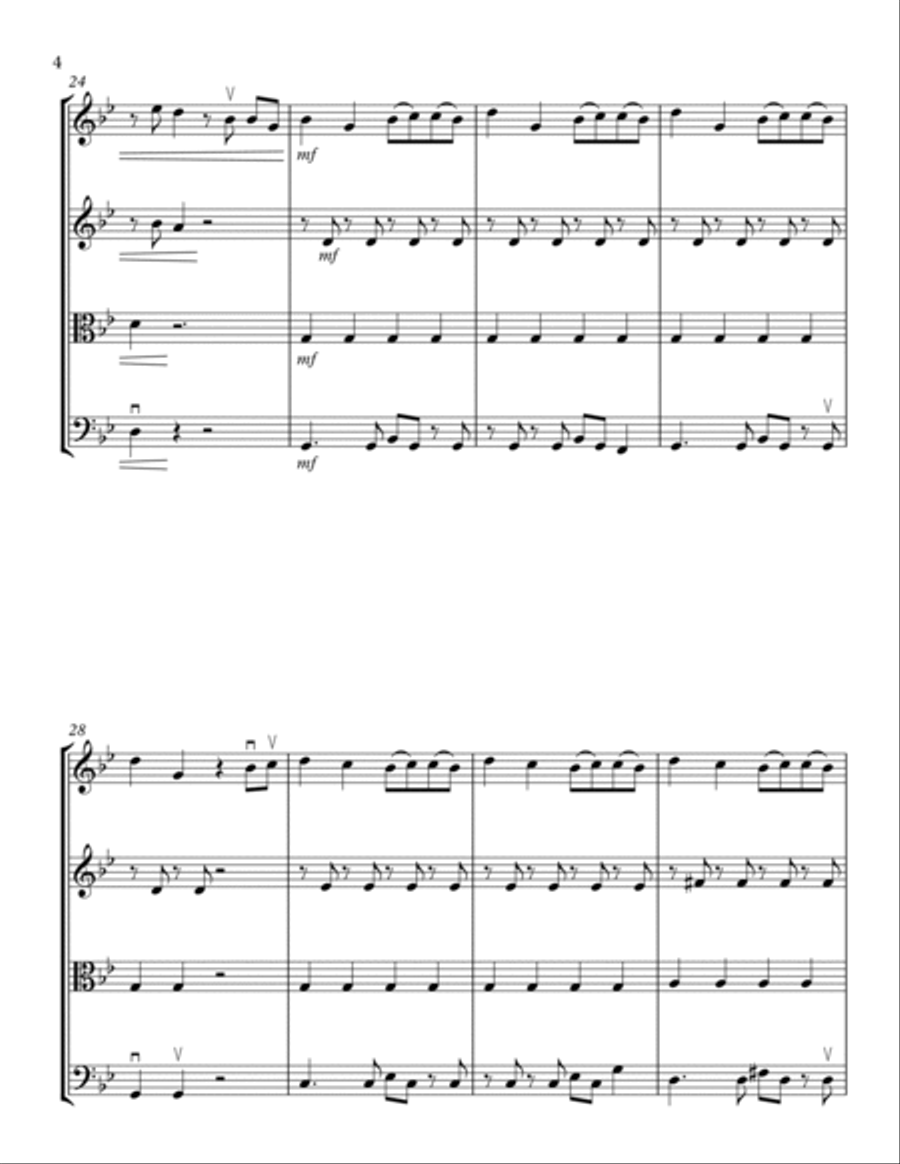 Bad Guy String Quartet scores gallery preview page 4
