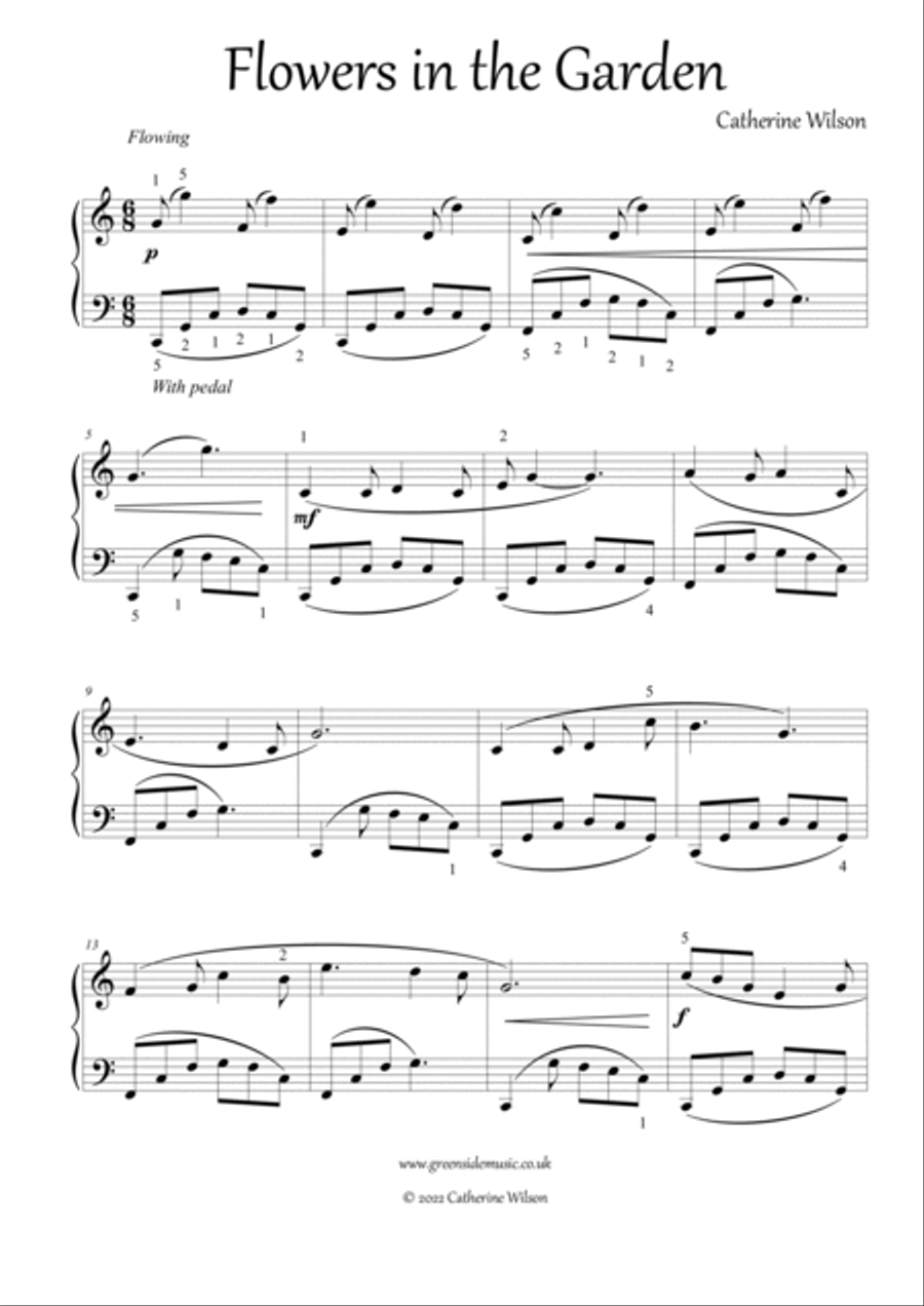Flowers in the Garden Piano Method scores gallery preview page 2